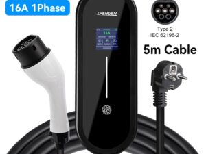 Portable EV charger 3.5KW Type2 IEC62196 with LCD screen