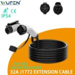 J1772 EV Extension Cable 32A | Type 1 Charging Extension Cord IP54 – 2M/5M/10M | 7KW