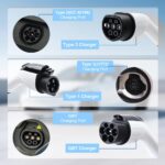 Portable EV Charger 3.5KW | Type 2 IEC62196 / GB/T / J1772 Adjustable 16A | 5M Cable with LCD Display