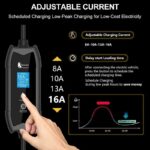 Portable EV Charger 3.5kW TS-NACS | Tesla Charging Station with 1.8″ LCD & Delay Timer