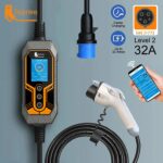 Feyree portable NACS Tesla charger 3.5kW with LCD screen