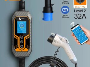 Feyree portable NACS Tesla charger 3.5kW with LCD screen